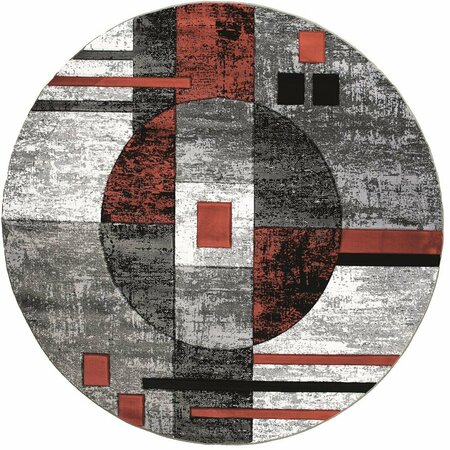 UNITED WEAVERS OF AMERICA 7 ft. 10 in. Bristol Epsilon Red Round Rug 2050 10130 88R